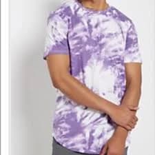 Men's Purple/White Tie Dye T-Shirt