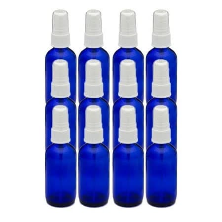 Cobalt Blue 2oz White Mist Sprayer Bottles (60ml, Pack of 12)