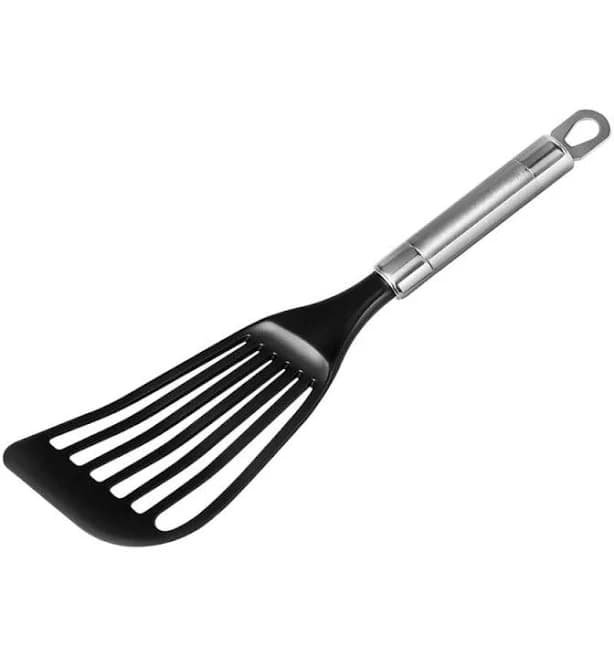 Anqtovp Thin Slotted Flexible Plastic Kitchen Spatula Turner