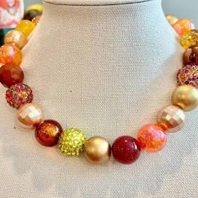 Faux Pearl Big Bead Necklace 20mm Bubblegum Bead Necklace Chunky Necklace Big Beads Choker Necklace Beaded Jewelry