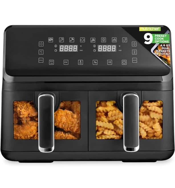NutriChef 4.4QT Dual Basket Air Fryer