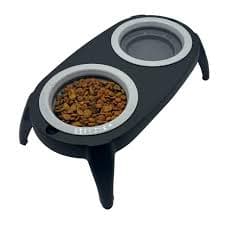 El Ático Pets Raised Cat Bowl with Raised Feeder and Drinkers for Dogs and Cats. Raised Dog Bowl - Anti Glutton Cat Bowl (Grey) : Amazon.com.be: Pet Supplies
