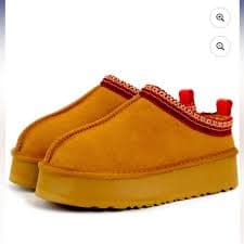 Shoes | Luxe Suede Platform Clogs Faux Fur Lined Khaki Nwt | Poshmark