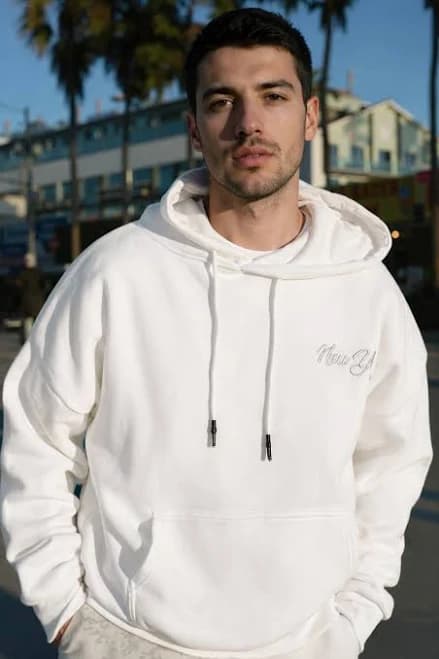 New York Embroidered Hoodie