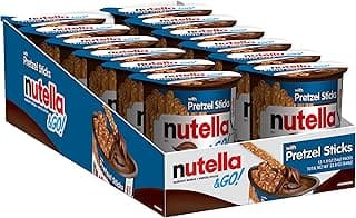 & GO! Chocolate Hazelnut Spread with Cocoa + Pretzel Sticks, 12 Snack Packs, 1.9 oz Each