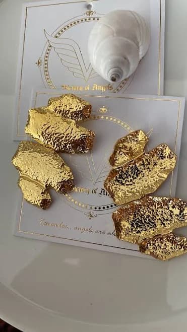 18K Gold Plated Stainless Steel Chunky Stud Earrings