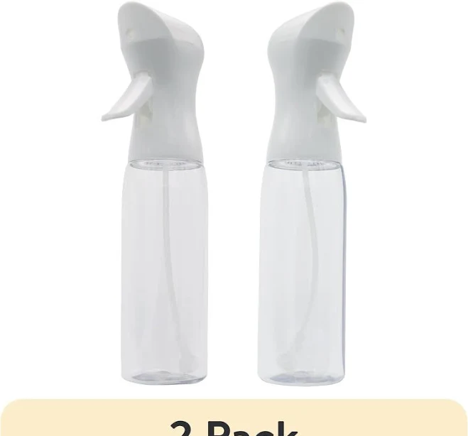 (2 pack) Mainstays Plastic Personal Mister Spray Bottle, White, 2-Pack