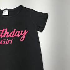 K-ACC T-Shirt Girls Sz 4-5 Years Barbie Inspired "Birthday Girl" Premium Fabric | eBay