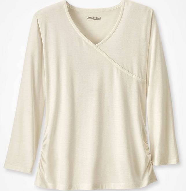 PrimaKnit Faux Wrap Top