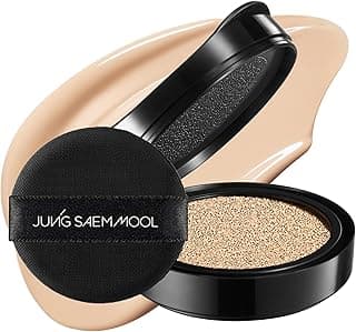 JUNG SAEM MOOL Essential Skin Nuder Cushion Refill | Natural Finish, Buildable Coverage Cushion Foundation by Korean Makeup Artist (Refill Only, 0.49 Fl Oz, SPF 50), 19 N Light