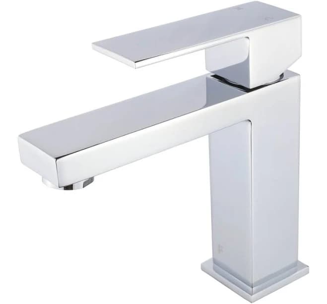 Fine Fixtures Modern Single Hole Bathroom Sink Faucet with Pop-up Drain and Strainer Basket