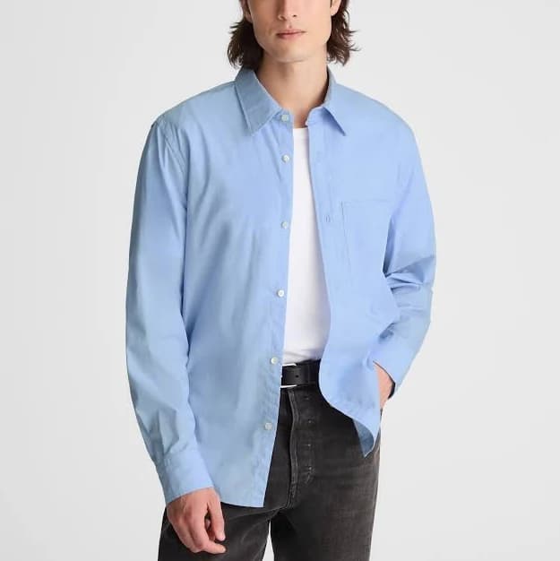 Madewell Men's Cotton Poplin Button-Up Shirt