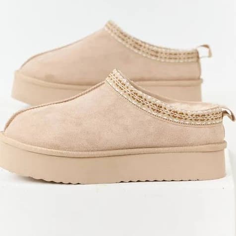 Women's Platform Faux Suede Slippers
