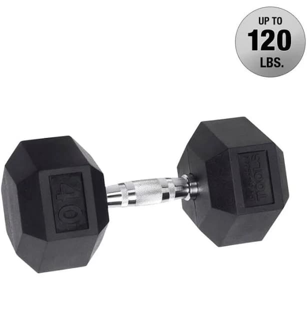 Body Solid Rubber Hex Dumbbell