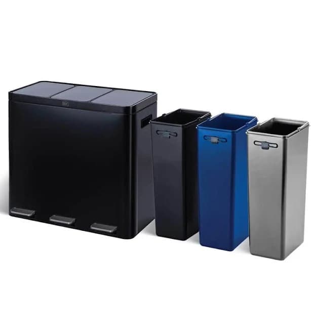 Home Zone Living 15.9 Gallon Stainless Steel Step On Trash Can