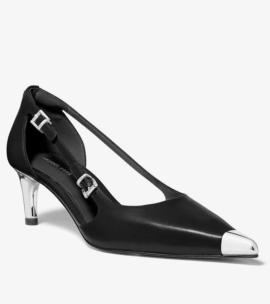 MICHAEL Michael Kors Kasia Leather Kitten Pumps