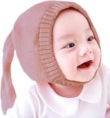 XYX Crochet Earflap Pilot Hats Rabbit Ears Beanie Cap Winter Warm Knit Caps for Toddlers Baby Girls and Boys, Pink, Medium: Buy Online at Best Price in UAE - Amazon.ae