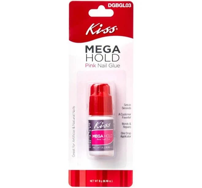 Kiss Mega Hold Pink Nail Glue