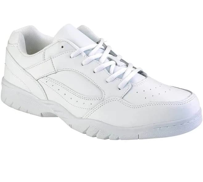 Leather Low Top Lace-Up Sneakers