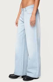 EDIKTED Magda Acid Wash Low Rise Wide Leg Jeans | Nordstrom