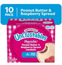 Smucker's Uncrustables Peanut Butter & Raspberry Frozen Spread Sandwiches