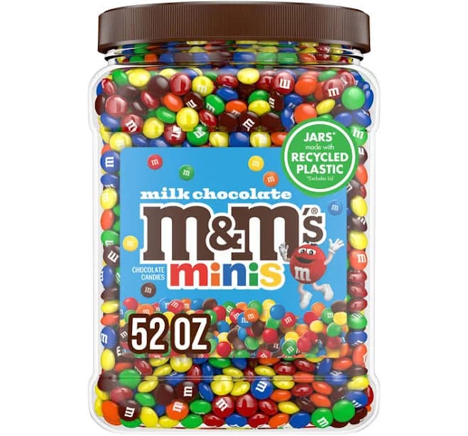 M&M's Milk Chocolate Candy Resealable Bulk Jar