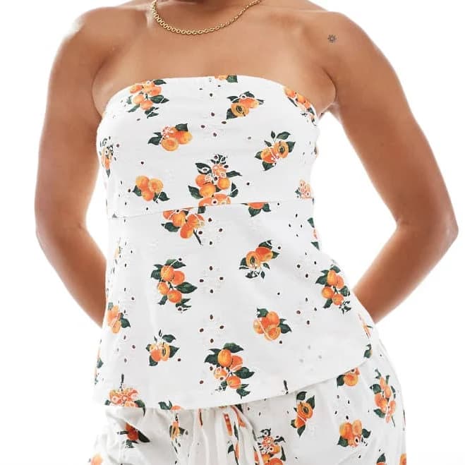 ASOS Ribbon Detail Broderie Bandeau