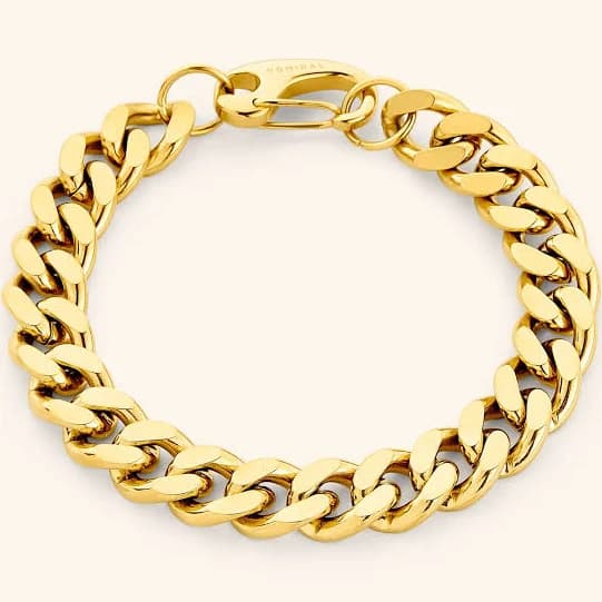 18K Gold Plated Chunky Cuban Chain Bracelet