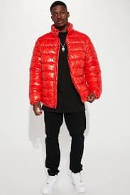 Shine On Puffer Jacket - Red | Fashion Nova
