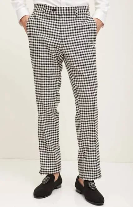 Ron Tomson Houndstooth Dress Pants