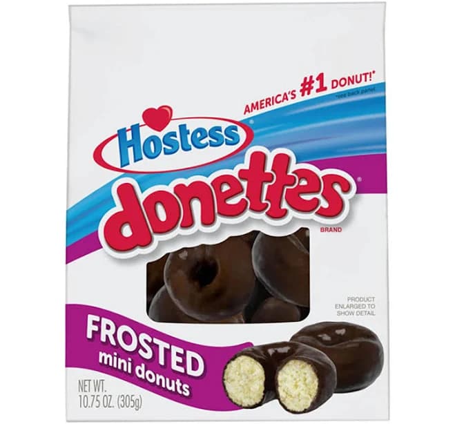 Hostess Frosted Mini Donettes Bag Chocolate 10.75 oz
