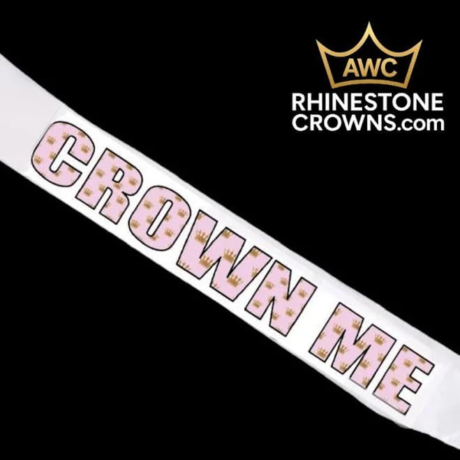 Personalized Sublimation Sash with Patterned Text