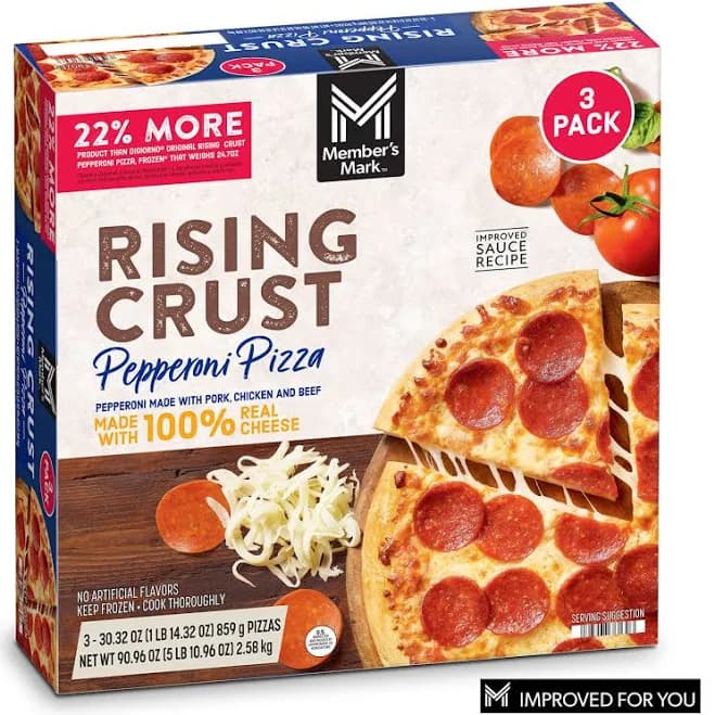 Member's Mark Rising Crust Pepperoni Pizza (Frozen, 3 pk.)