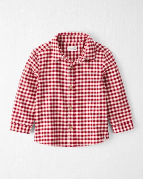 Little Planet Toddler Boys Organic Cotton Plaid Flannel Shirt
