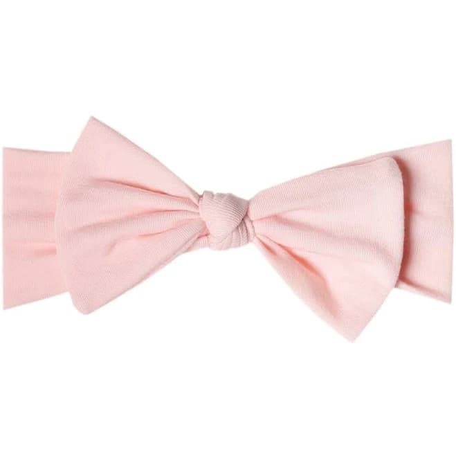 Copper Pearl Knit Headband Bow