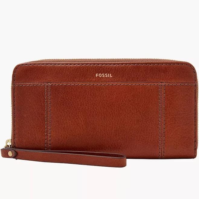 Fossil Women's Jori Leather Rfid Zip Clutch