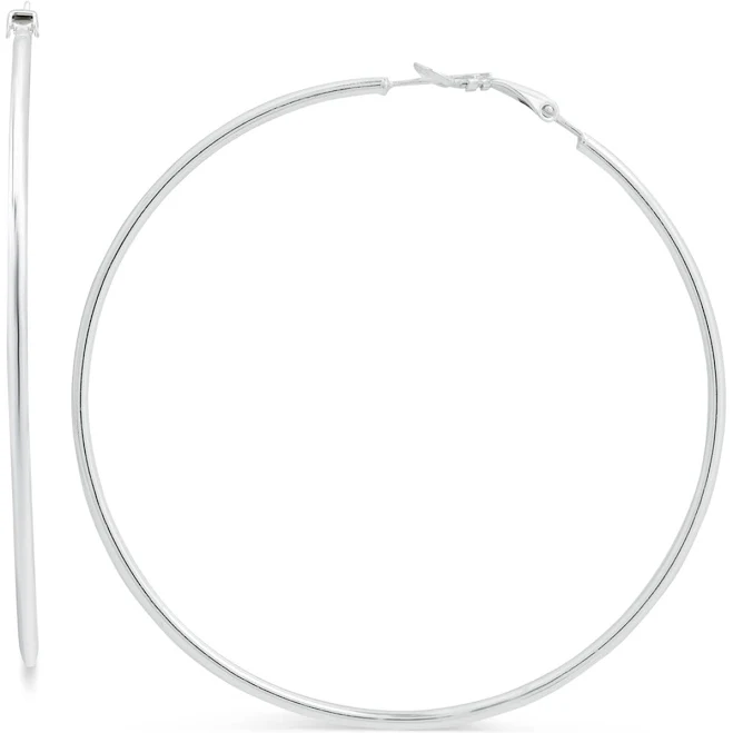 Giani Bernini Sterling Silver Large Hoop Earrings