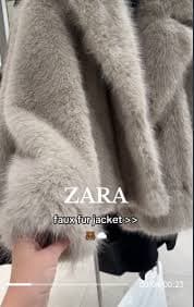 ZARA NEW WOMAN FAUX FUR JACKET ZW COLLECTION ALL SIZES REF. TAUPE GREY| 4360/246 | eBay