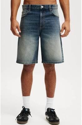 Cotton On Men's Baggy Denim Shorts