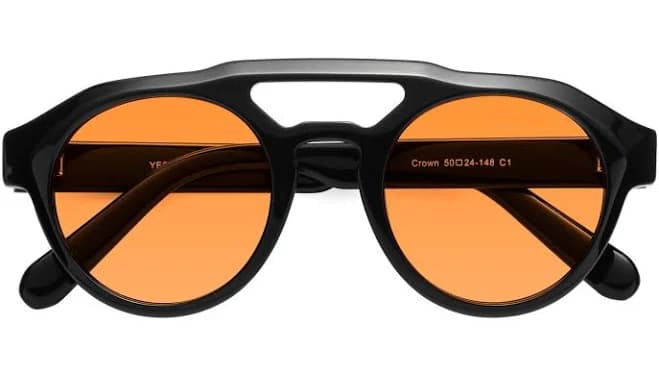 Retro-Vintage Double Bridge Round Tinted Sunglasses