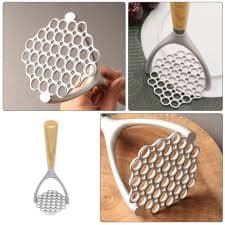 Amazon.com: Alipis Manual Potato Masher Handle Lightweight Aluminium Alloy Pressing Tool for Potatoes Pumpkins and Carrots Ergonomic Design for Comfortable Grip Utensil for: Home & Kitchen