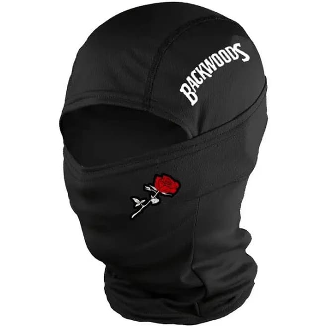 1/2/5pc Multi-Color Backwoods and Rose Embroidery Full Face Balaclava, Suitable for Skiing and