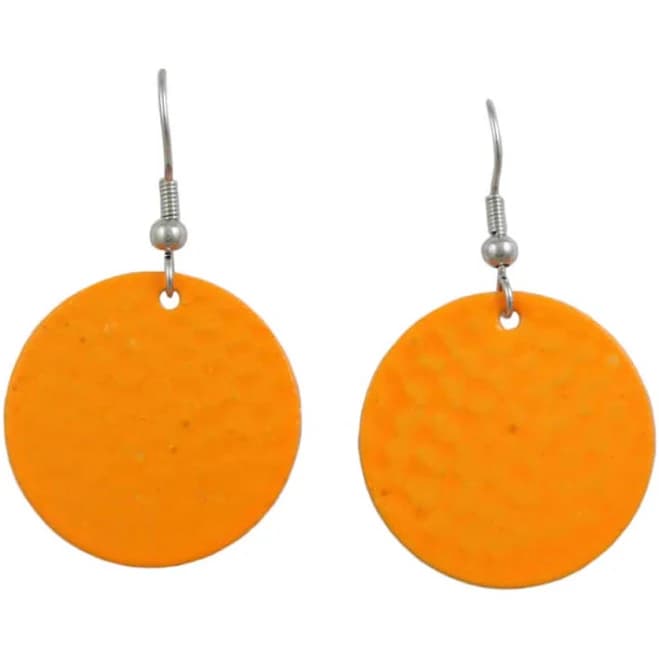 Lilylin Designs Round Textured Disc Pierced Earring