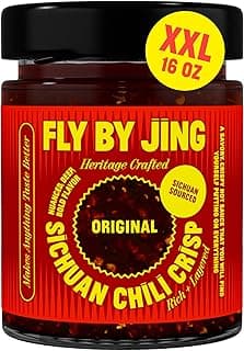 XL Original Sichuan Chili Crisp: Premium Chili Oil w/Crunchy Garlic and Shallots - Spicy, Savory, Vegan, Sugar Free Hot Sauce - Good on Noodles, Proteins, Veggies & Everything, 16oz Jar
