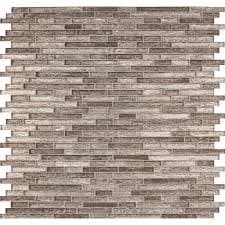 Luxe Interlocking 11.81X11.81X8 mm Glass Mosaic Tile - Tilesbay.com