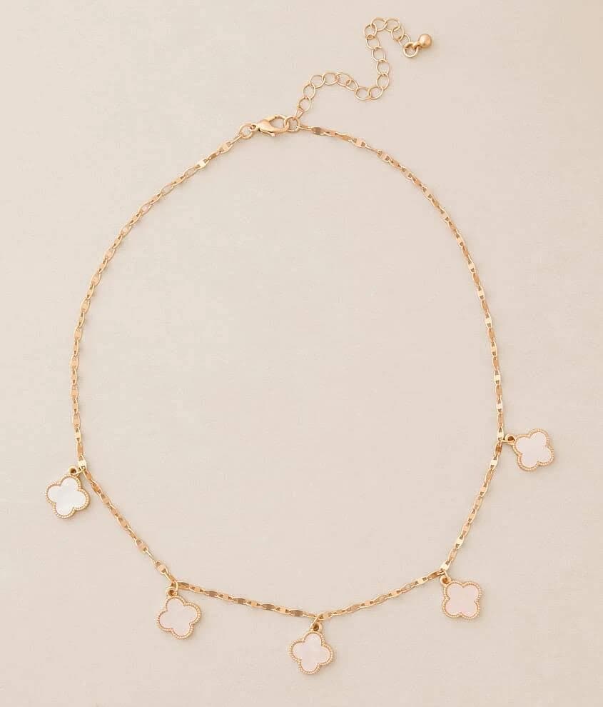 BKE Women's Clover Buckle Necklace