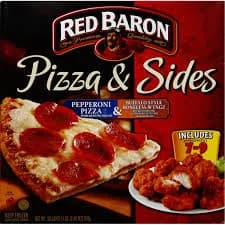 Red Baron Pepperoni & Buffalo Style Boneless Wings Pizza & Sides Box
