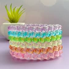 Rainbow Kandi Bracelet Cuff - Crystal - Etsy