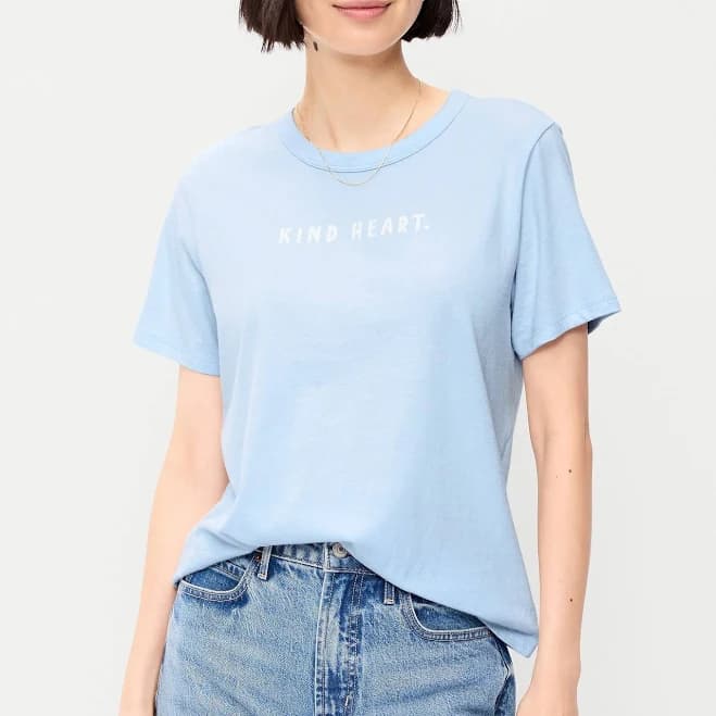 Old Navy Women's Everywear Crew-Neck Graphic T-Shirt