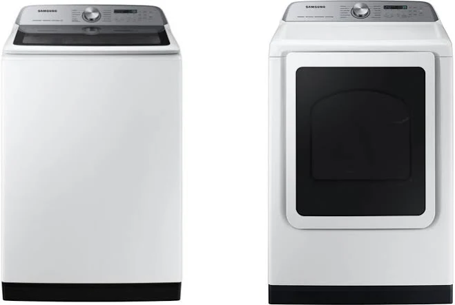 Samsung Top Load Washer and Electric Dryer Set in White SAWADR21